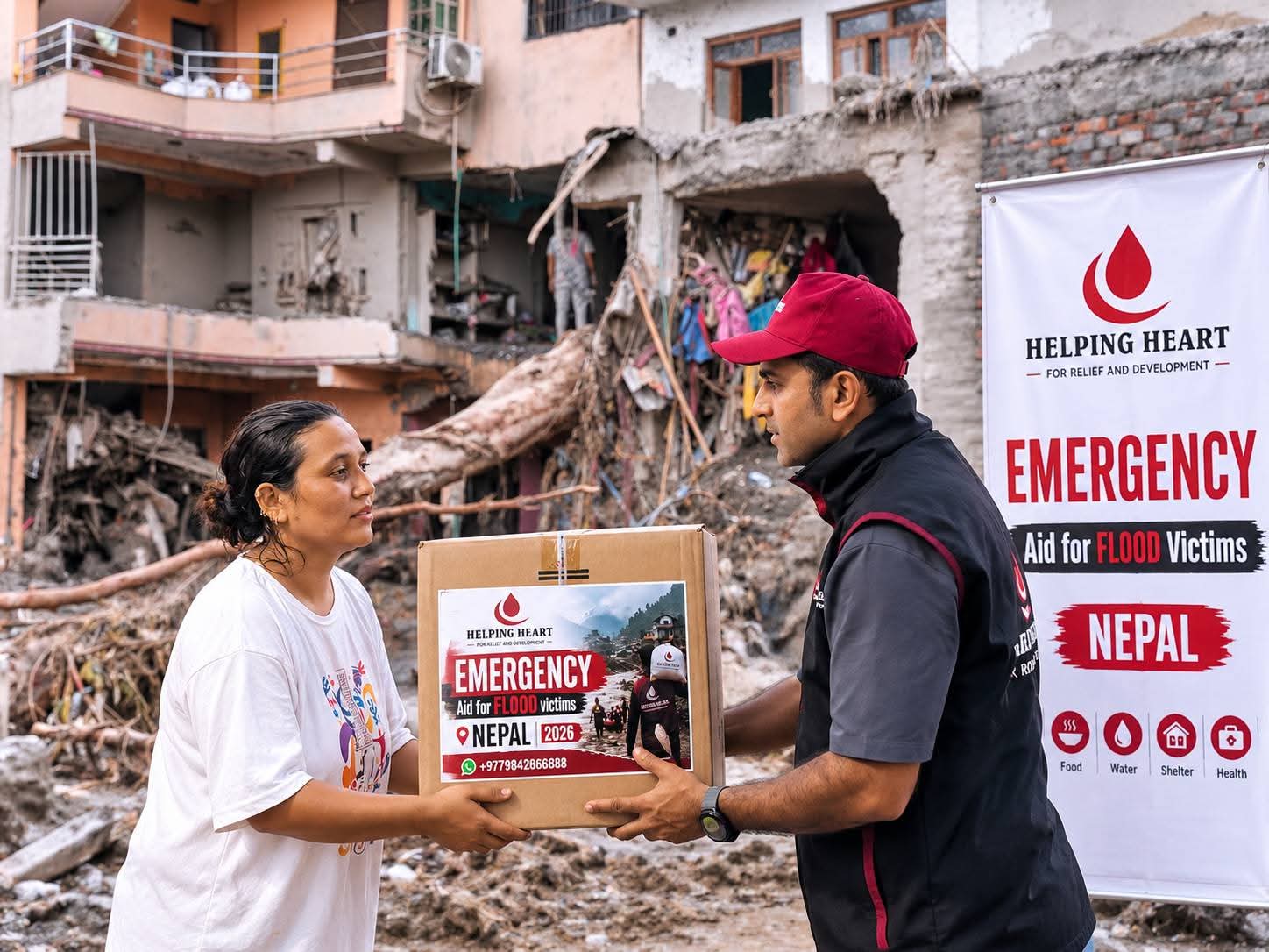 Lifeline in the Valleys: HHN Delivers Essential Food Packages to Families Displaced by Flash Floods